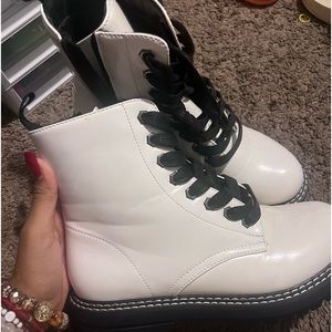 White winter boots